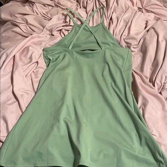 Madewell 2.0 MWL Flex Fitness Dress NWOT Mint Green Size Med Strappy Criss Cross - Picture 4 of 11